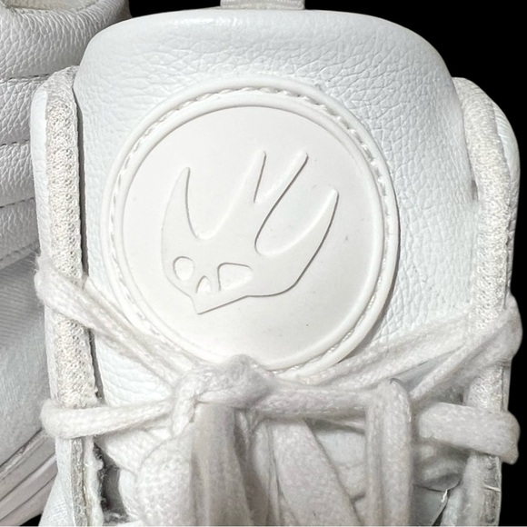 🌻NEW McQ Alexander McQueen Swallow Vulc Leather High-top Sneaker Size 40 Unisex - Picture 8 of 13